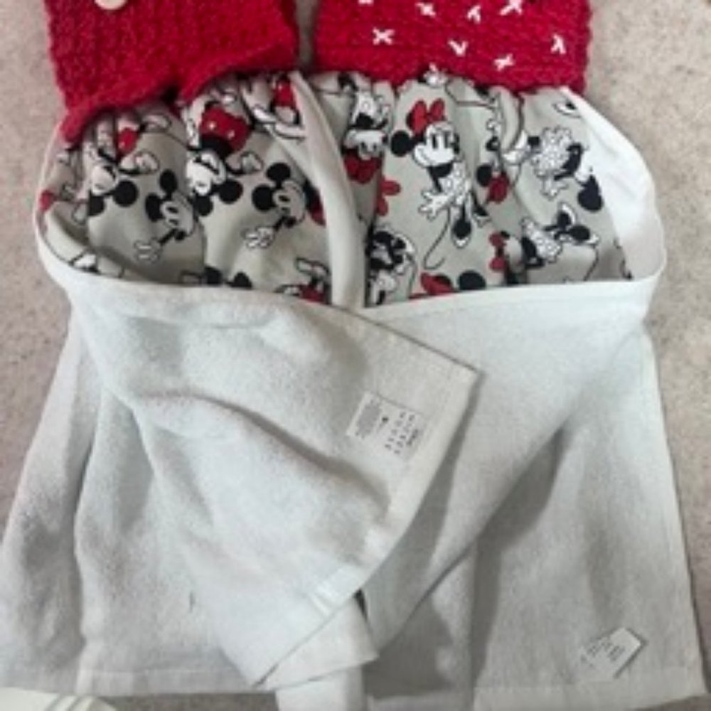 Handcrafted Crocheted Kitchen Towel Topper Set - Picture 3 of 4